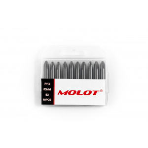 Набор магнитных бит MOLOT PH2-50-10 (10шт/уп)
